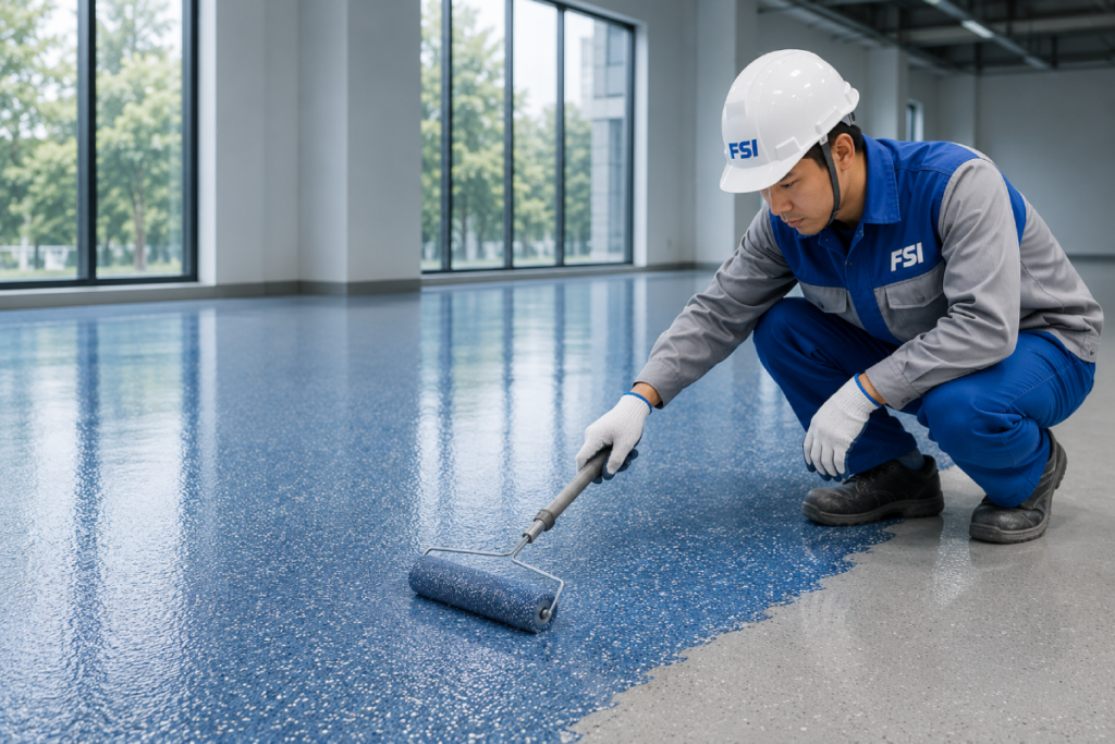 Sơn epoxy cát màu bền đẹp